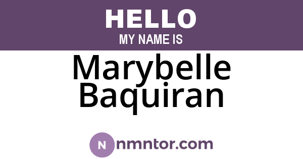 Marybelle Baquiran