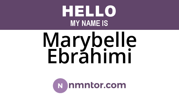 Marybelle Ebrahimi