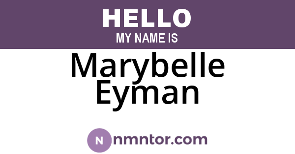 Marybelle Eyman