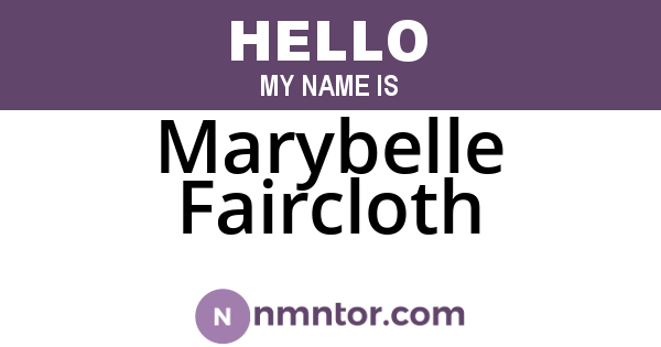 Marybelle Faircloth
