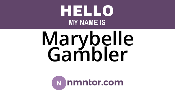 Marybelle Gambler