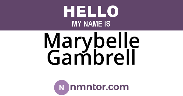 Marybelle Gambrell