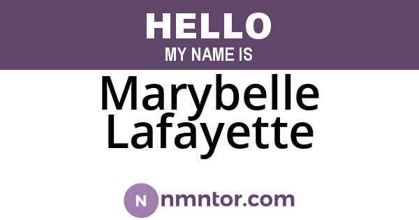 Marybelle Lafayette