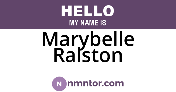 Marybelle Ralston