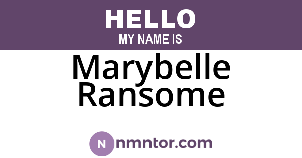 Marybelle Ransome