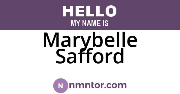 Marybelle Safford