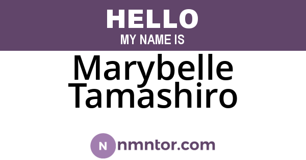 Marybelle Tamashiro