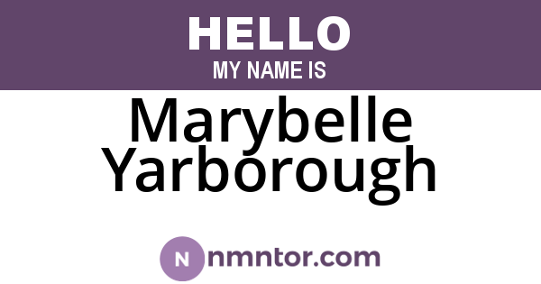 Marybelle Yarborough