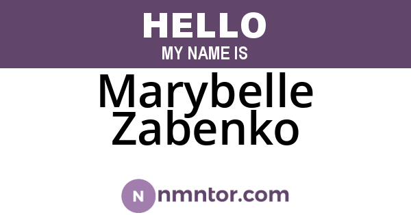 Marybelle Zabenko