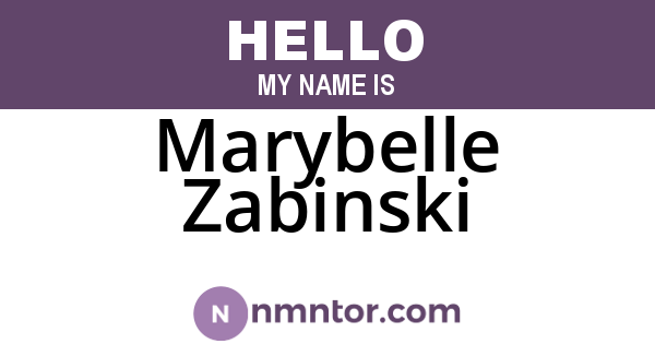 Marybelle Zabinski