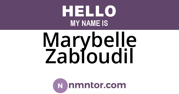 Marybelle Zabloudil