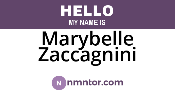 Marybelle Zaccagnini