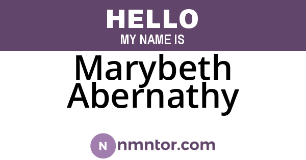 Marybeth Abernathy