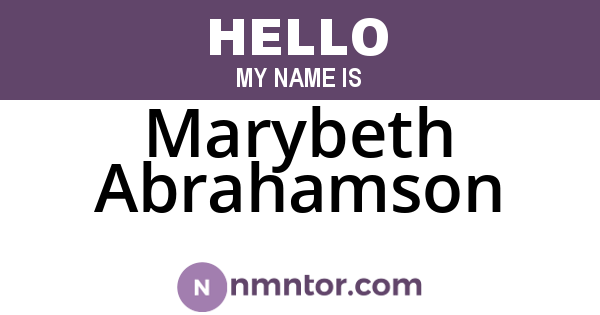 Marybeth Abrahamson