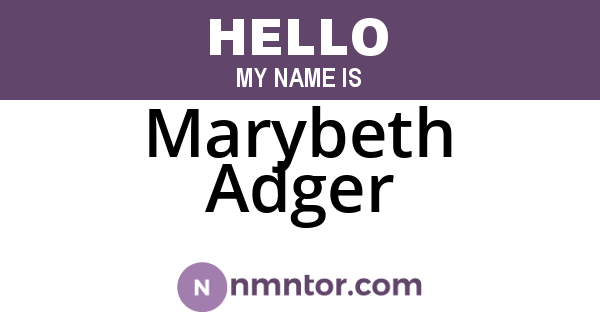 Marybeth Adger