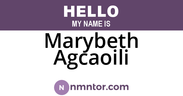 Marybeth Agcaoili