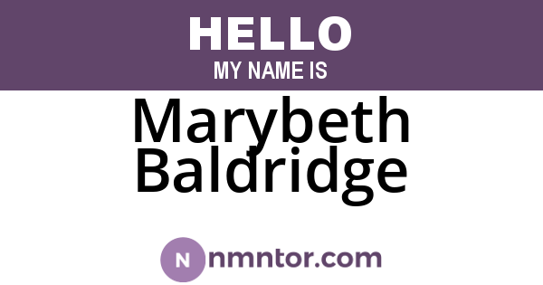 Marybeth Baldridge