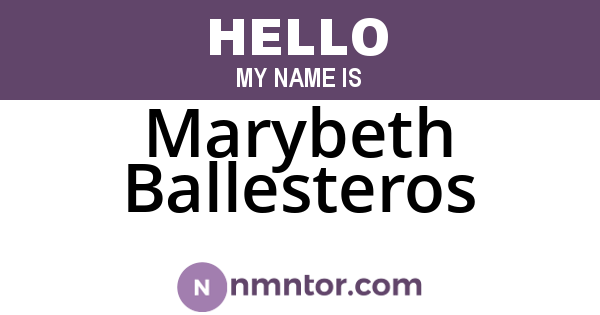 Marybeth Ballesteros