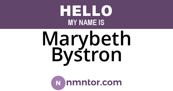 Marybeth Bystron