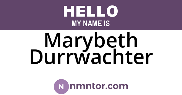 Marybeth Durrwachter