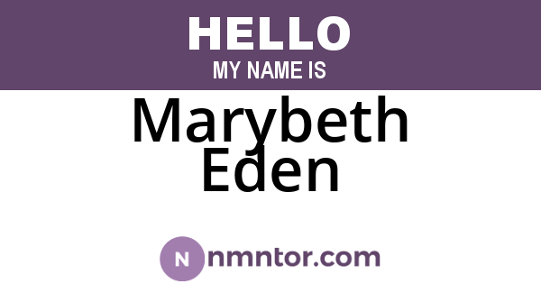 Marybeth Eden