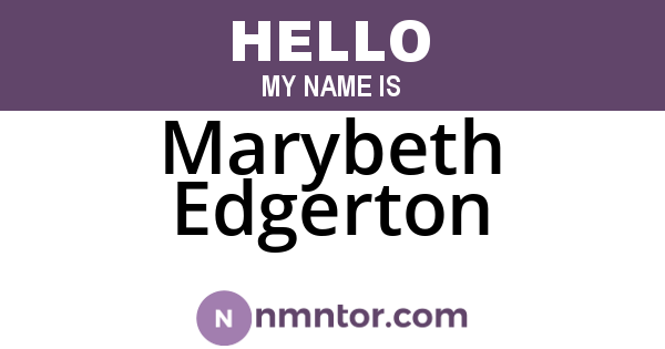 Marybeth Edgerton