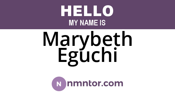 Marybeth Eguchi