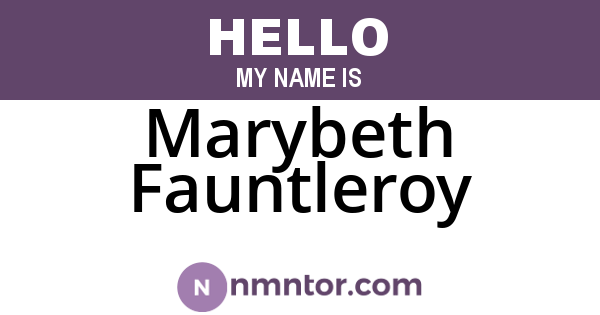 Marybeth Fauntleroy