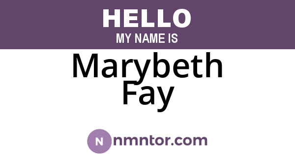 Marybeth Fay