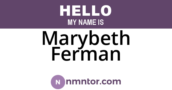 Marybeth Ferman