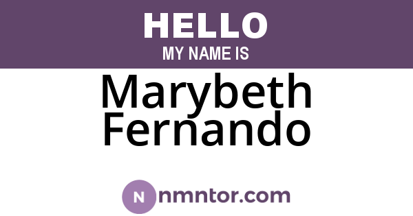 Marybeth Fernando