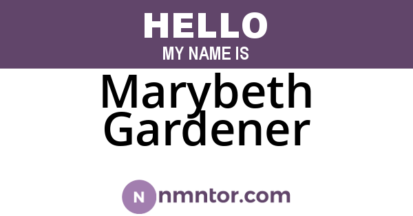 Marybeth Gardener
