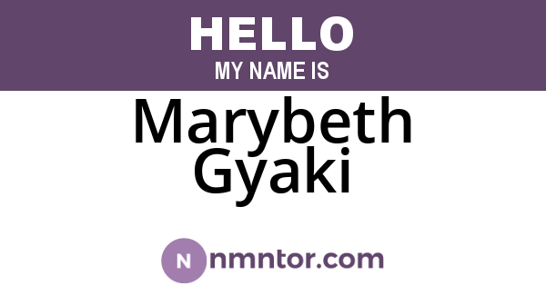 Marybeth Gyaki