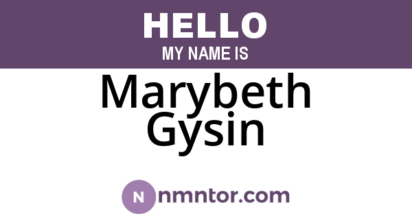 Marybeth Gysin