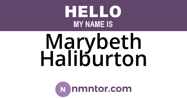 Marybeth Haliburton