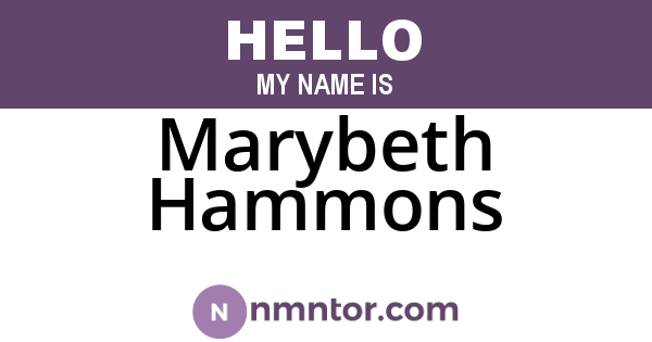 Marybeth Hammons