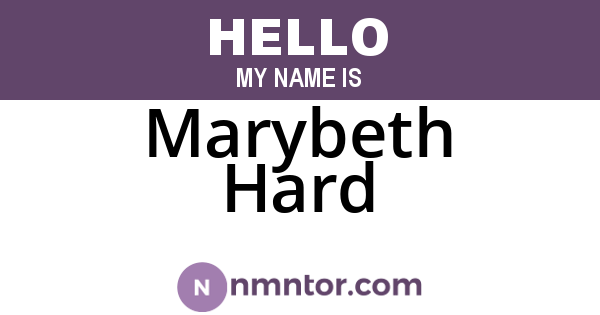 Marybeth Hard
