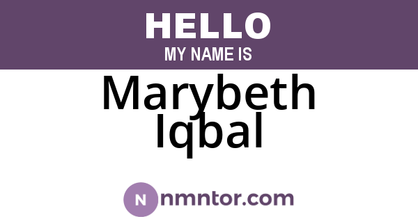 Marybeth Iqbal