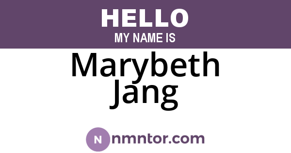 Marybeth Jang