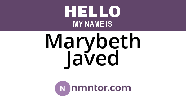Marybeth Javed
