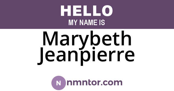 Marybeth Jeanpierre