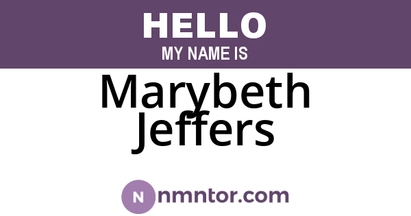 Marybeth Jeffers