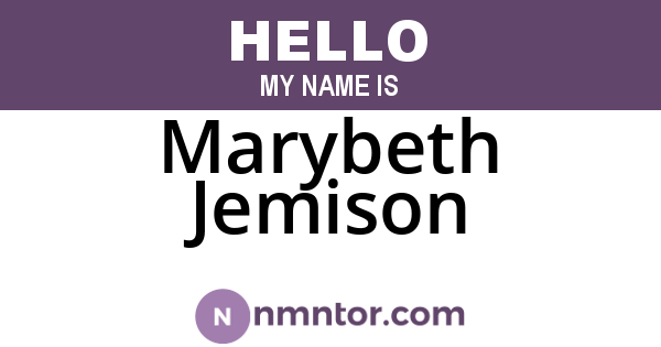 Marybeth Jemison