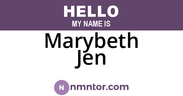 Marybeth Jen