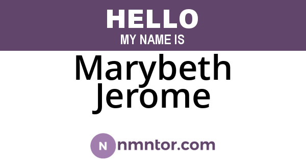 Marybeth Jerome