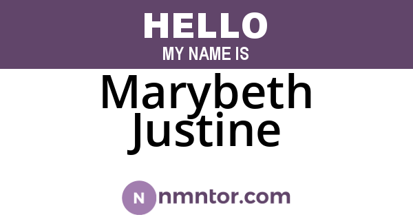 Marybeth Justine