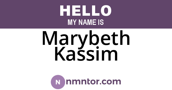 Marybeth Kassim