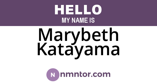 Marybeth Katayama