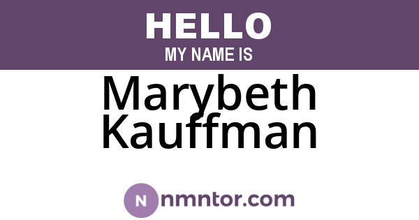 Marybeth Kauffman