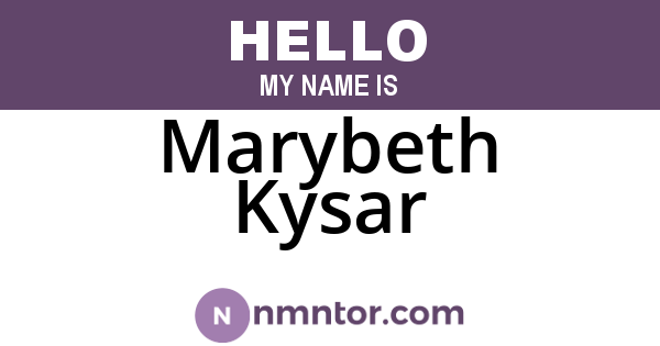 Marybeth Kysar